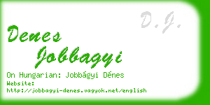 denes jobbagyi business card